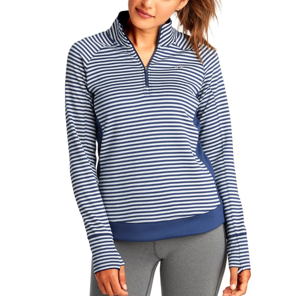 Vineyard Vines Striped Sport 1/2-Zip - Size M
